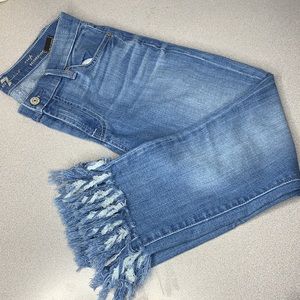 7 for all mankind crop Roxanne hem jeans
